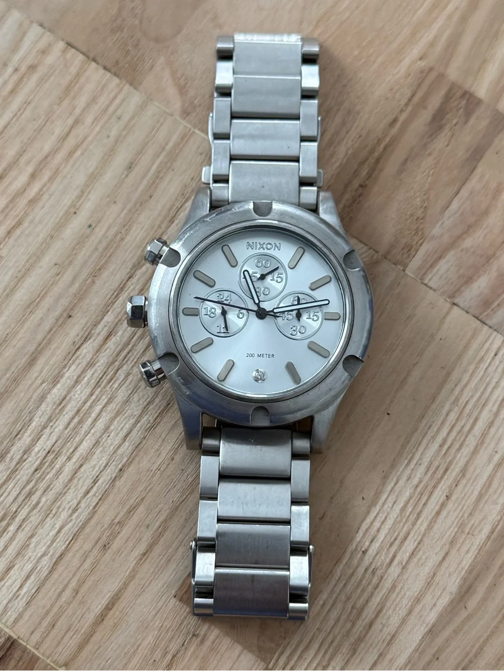 Nixon High Maintenance The Camden Chrono Chronograph Watch Stainless Bracelet